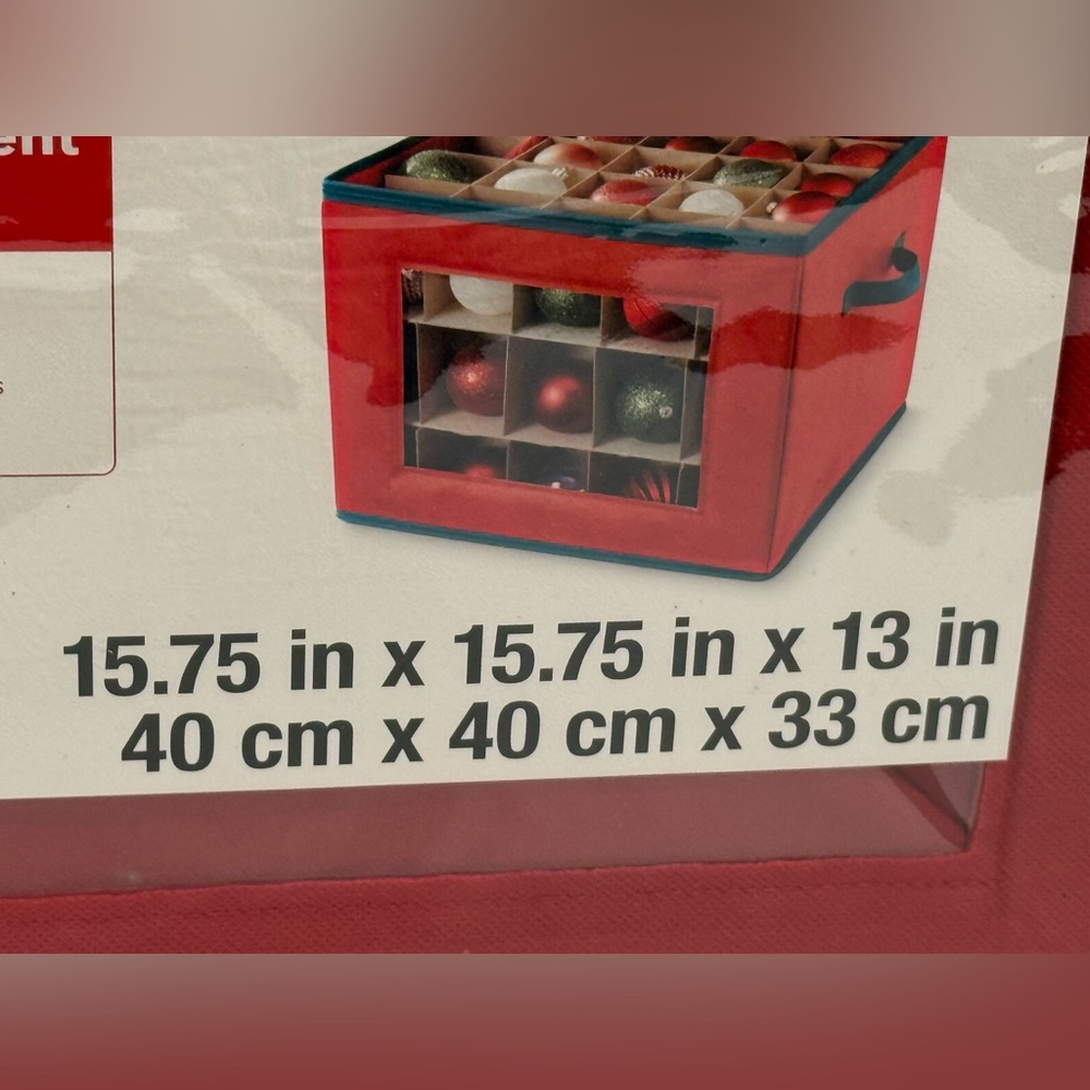 NEW Simply Tidy Red Ornament Storage Box - Picture 5 of 10